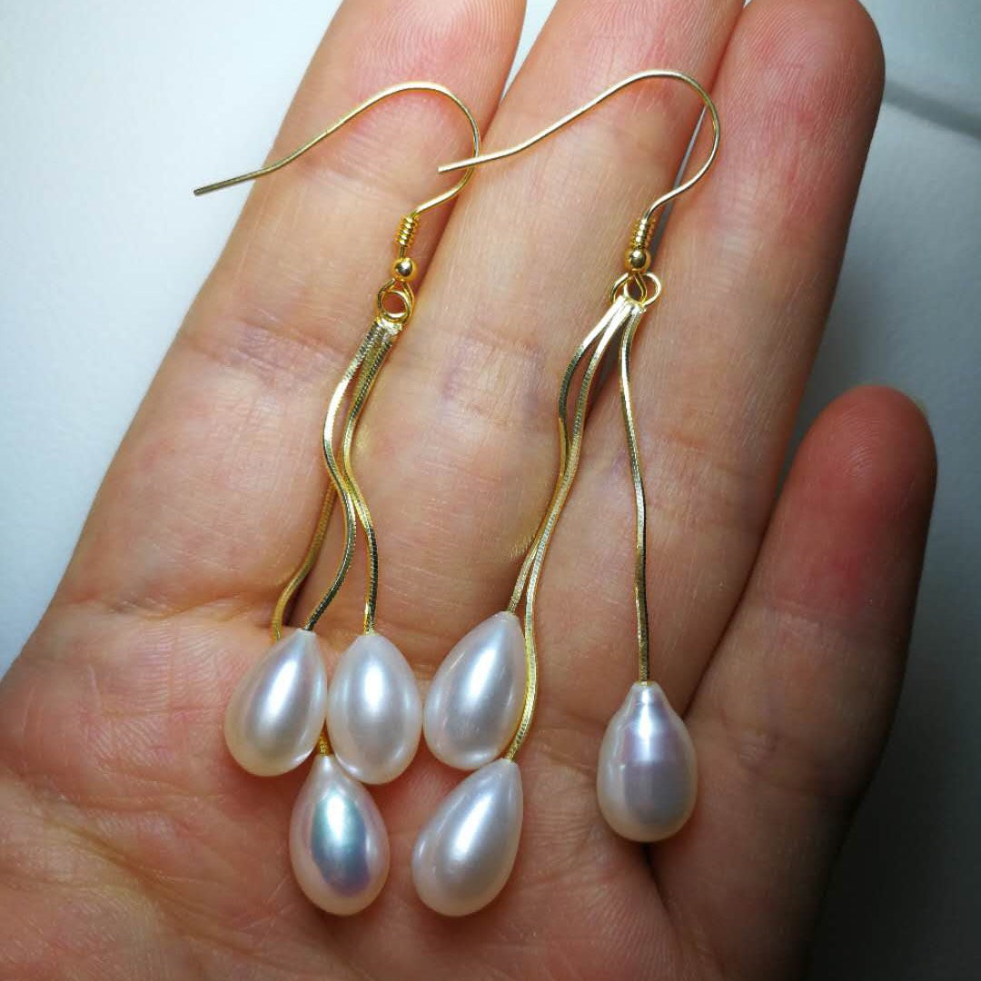 007.Teardrop pearls(9-11PCS)