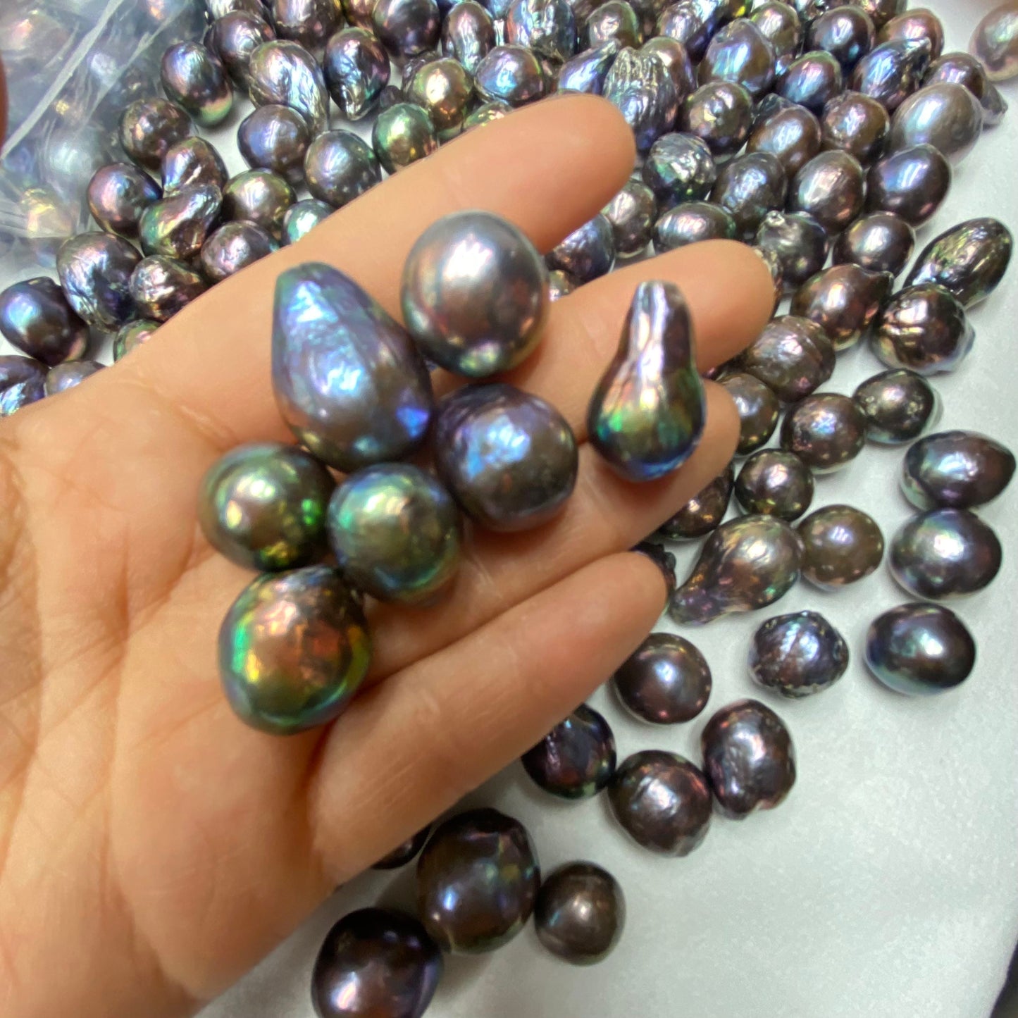 006.White /colorful /galaxy meteorite Baroque Eddison (single big pearl)